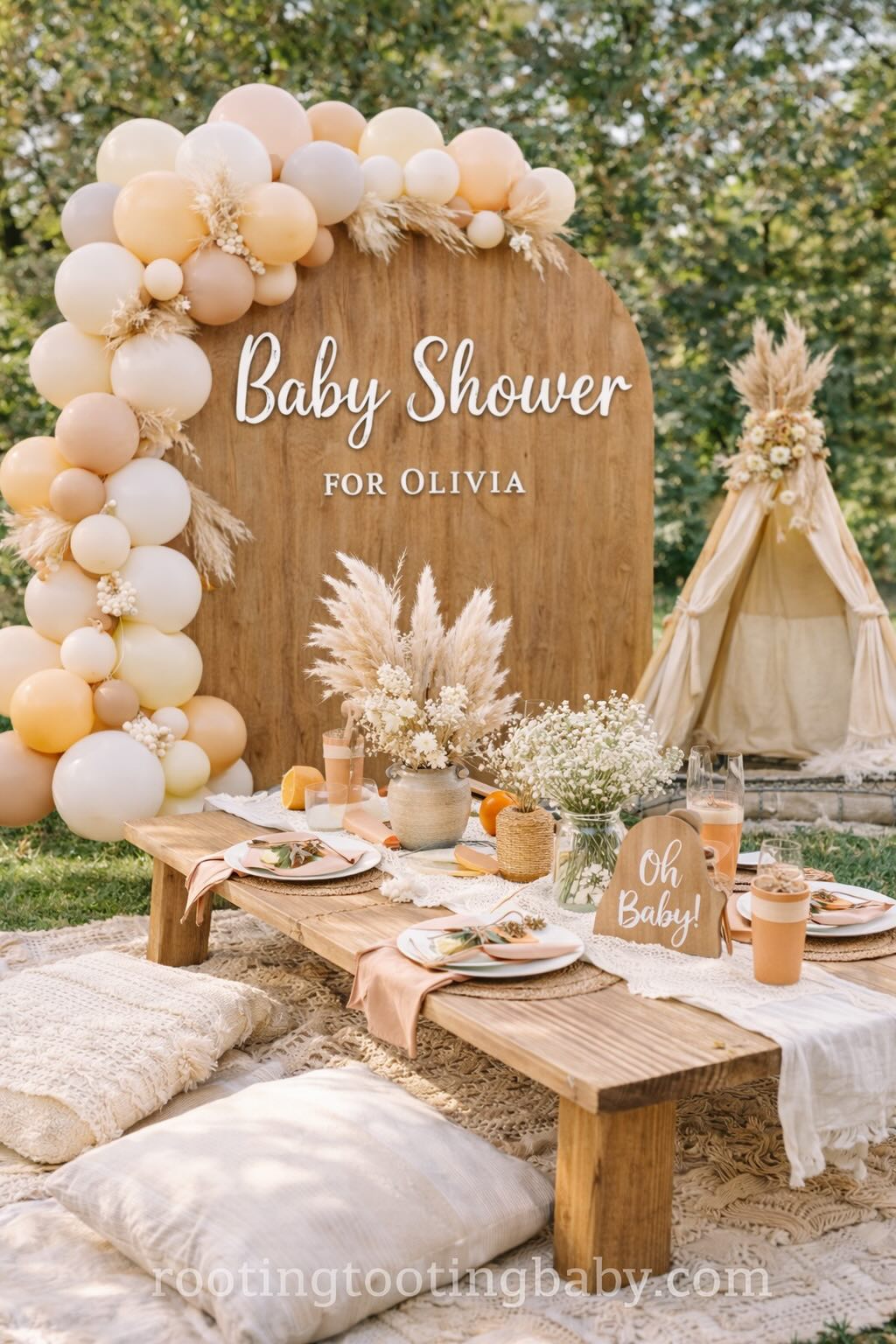 Backyard Boho Baby Shower