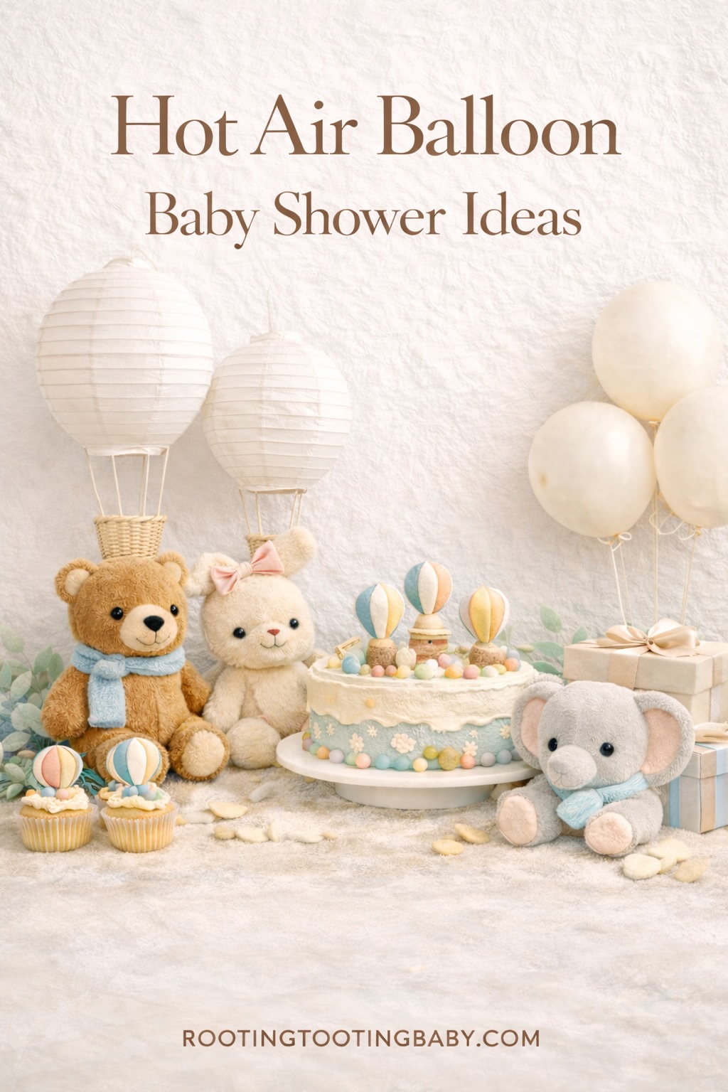 Hot air balloon baby shower guide