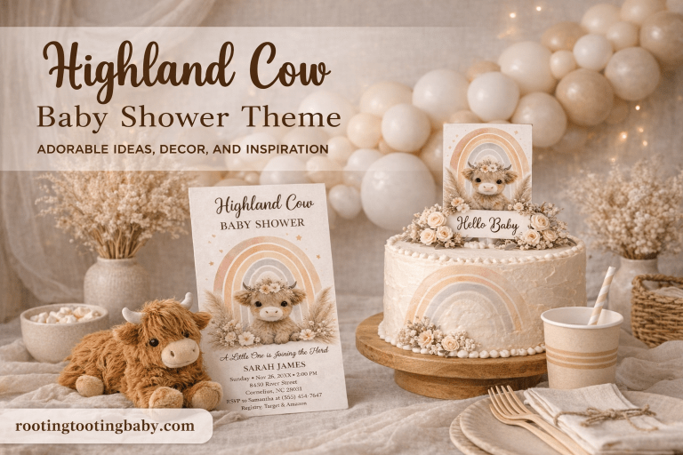 highland cow baby shower theme ideas