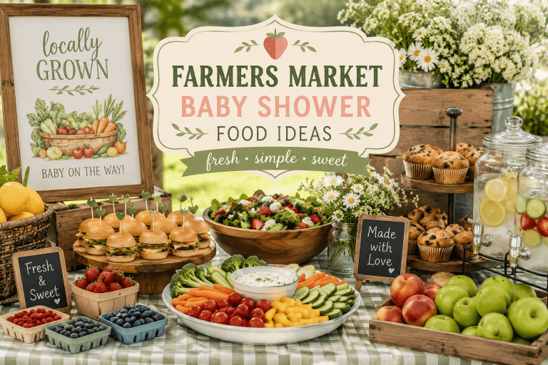 Farmers Market Baby Shower Food Ideas for a Sweet Locally Grown Theme