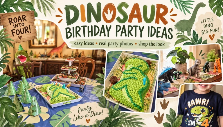 Dinosaur Birthday Party Ideas: Easy Decorations, Cake, Favors & Shopping List